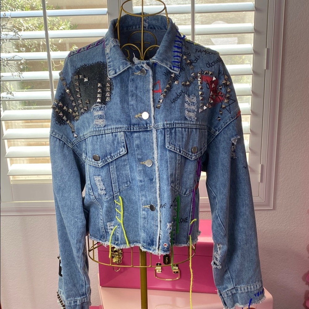 Rebel Art Patchwork Denim Jacket